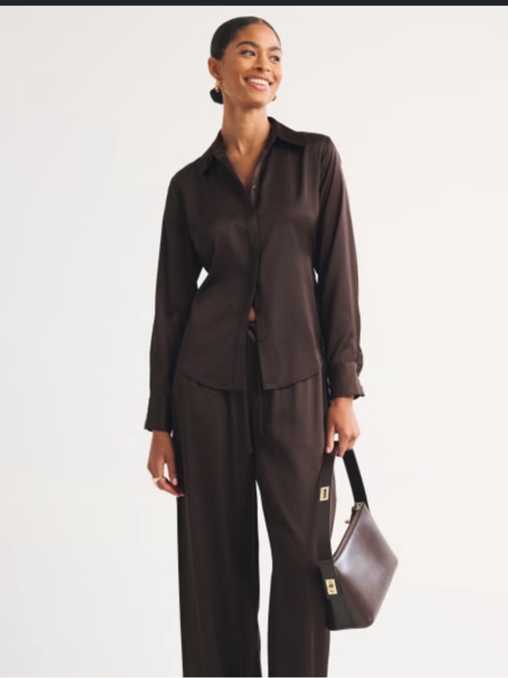 Abercrombie & Fitch Women's Satin oversized blouse - size Medium